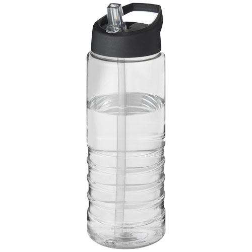 Bouteille de sport promotionnelle 750ml H2O Active® Translucide et Noir